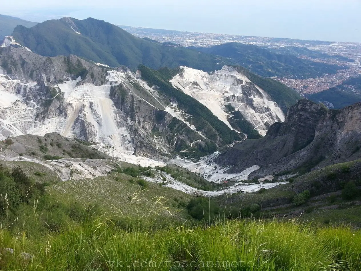 Marble quarries of Michelangelo in the city of Carrara, Italy