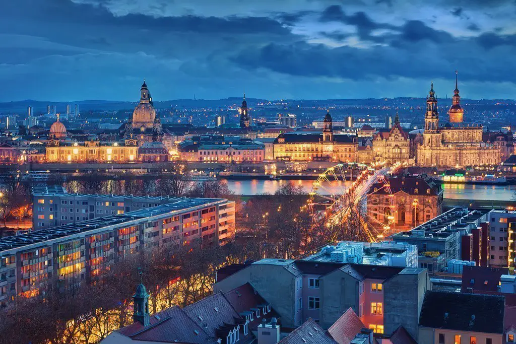 Evening in Dresden, Germany