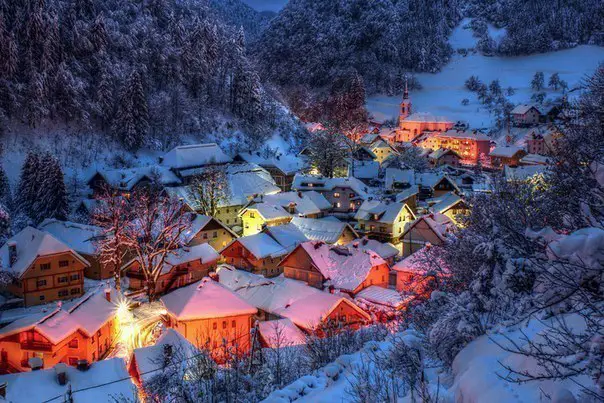 Small village, Alps, Switzerland