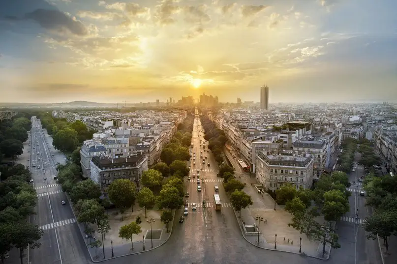 View of Paris from the Arc de Triomphe