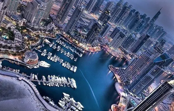 View of the marina of Dubai Marina, Dubai, UAE