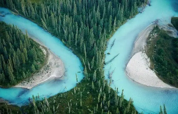 Winding river Snake, Wyoming, USA