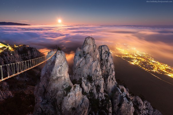 Moonrise over Yalta, Crimea