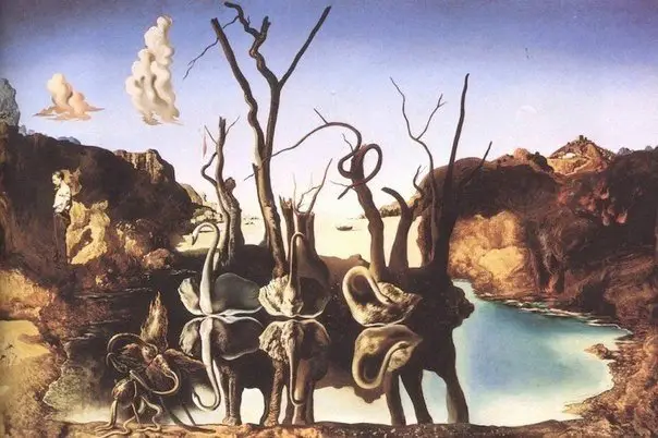 Elephants and swans, Salvador Dali, 1937