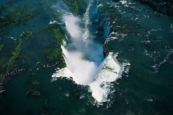 Iguazu Falls or Devil's Throat. The border of Argentina and Brazil