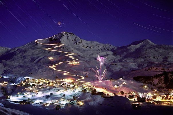 Ski resort Arosa, Swiss Alps