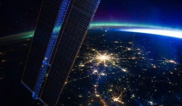 Москва вночі, вид з МКС