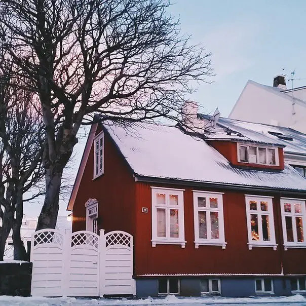 Зимний Рейкьявик, Исландия