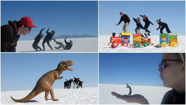 Солончак Уюни (исп. Salar de Uyuni) — высохшее соленое озеро на юге пустынной равнины Альтиплано, Боливия