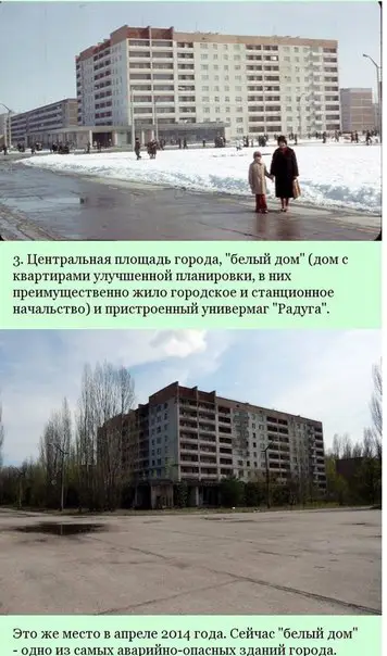 Город Припять: до и после.