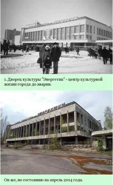 City of Pripyat: before and after.