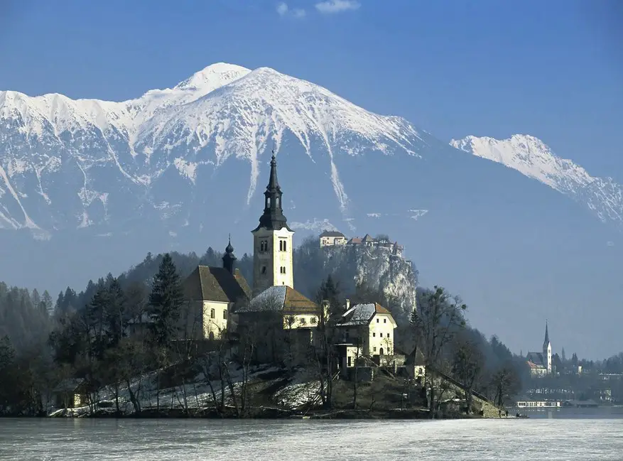 Mariinsky Church on Lake Bled, Slovenia