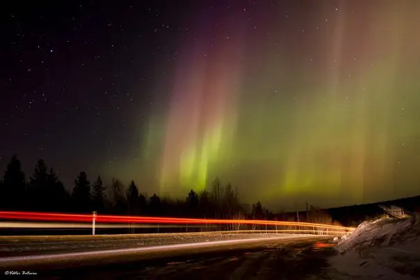 Northern Lights in the Murmansk Region, Russia