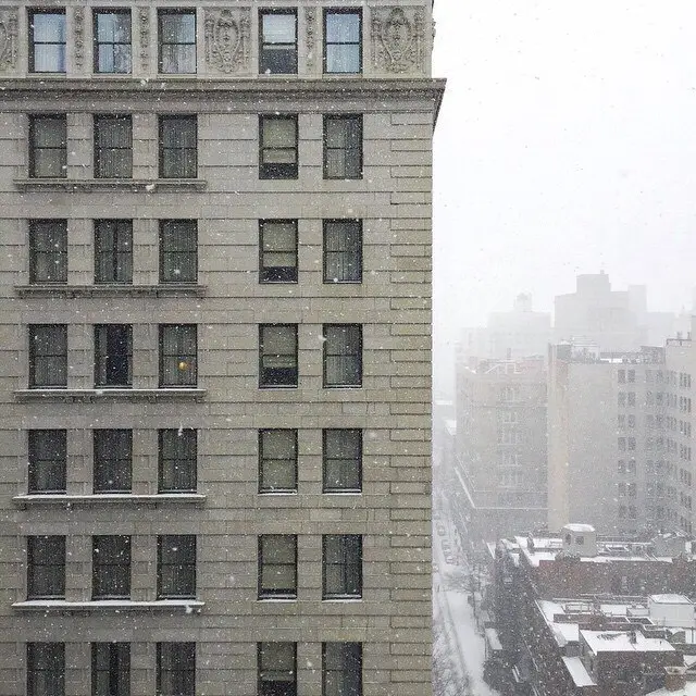 New York in snowy weather