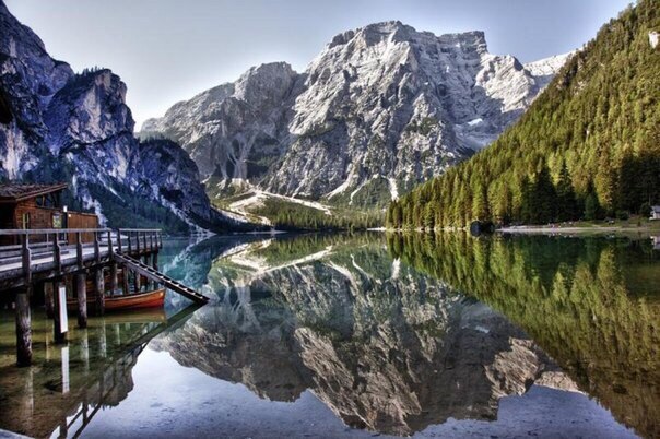 Mountain lake in the Italian Alps