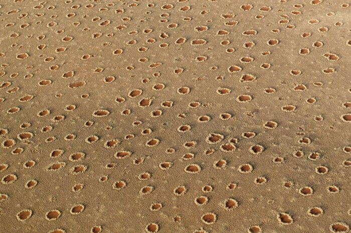 Загадочные круги в пустыне Намиб. В Южной Африке, на территории пустыни Намиб, существуют тысячи кругов, диаметром от 2-х до 15-ти метров, которые именуют как «волшебные круги». Эти круги наблюдаются не только в Намибии, но и Анголе, а также ЮАР