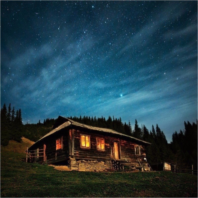 Night in the Carpathians, Ukraine