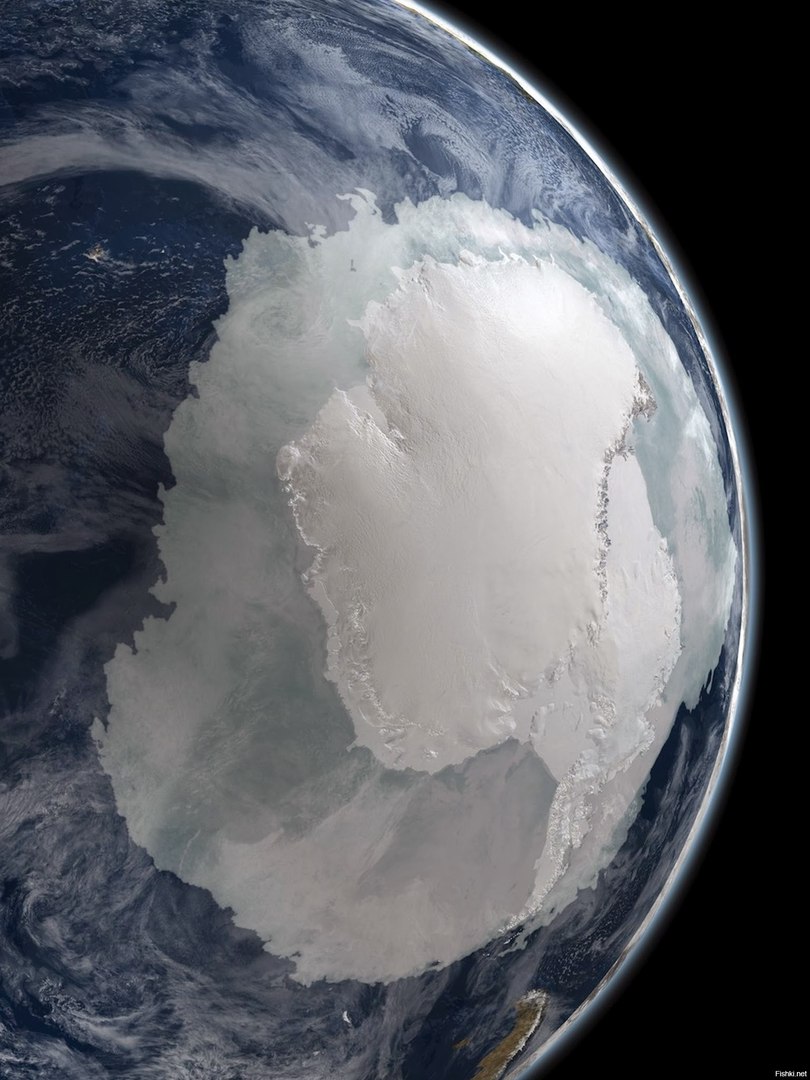 This is how Antarctica looks from space.
