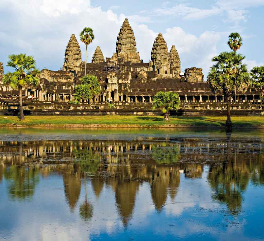 The giant temple complex of Angkor Wat, Cambodia