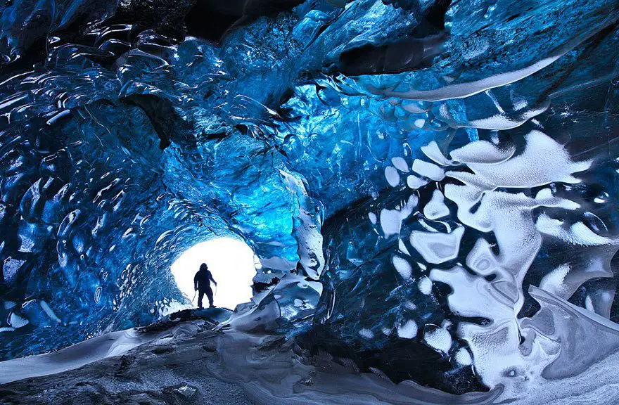 Caves of the Vatnajökull Glacier, Iceland.