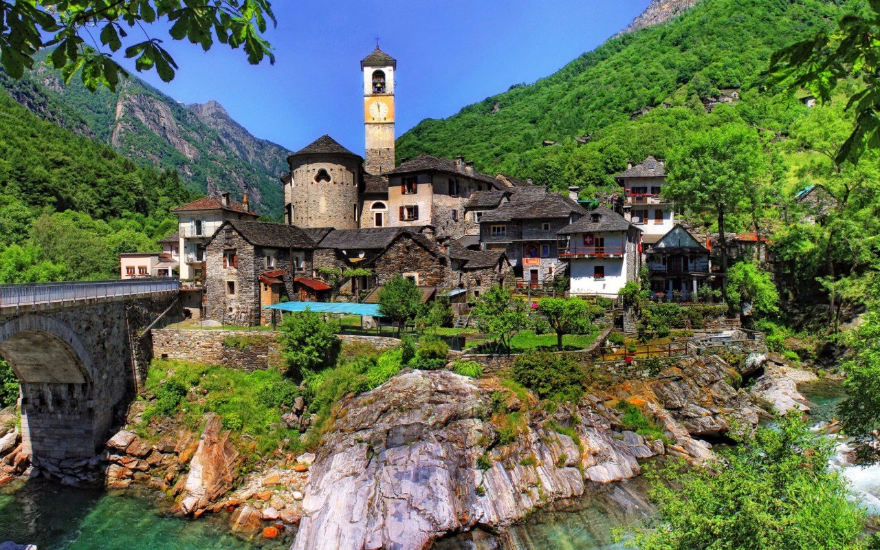 Сказочная деревня Тичино, Швейцария