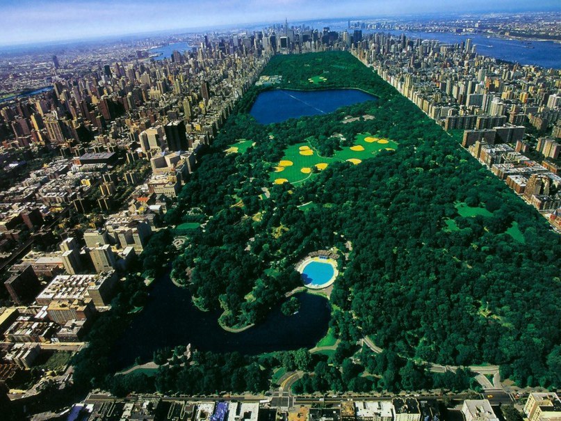 Центральный парк, Нью-Йорк, США - оазис в каменных джунглях. 