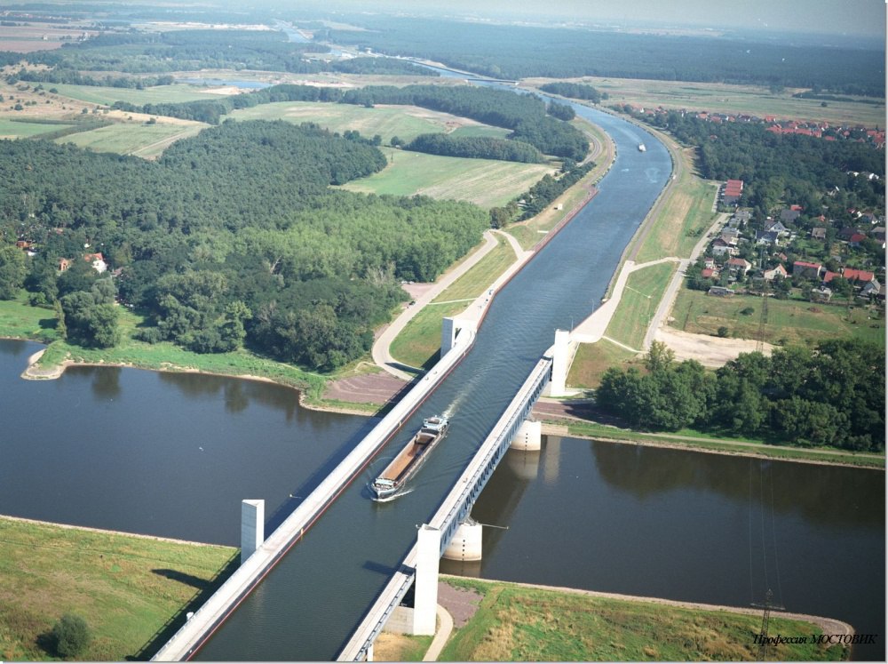 Магдебургский водяной мост в Германии