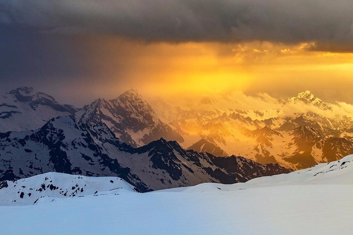 Sunset on Mount Elbrus