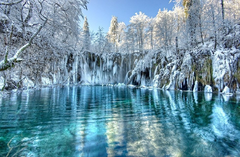 Водопады Плитвицких озер, Хорватия.