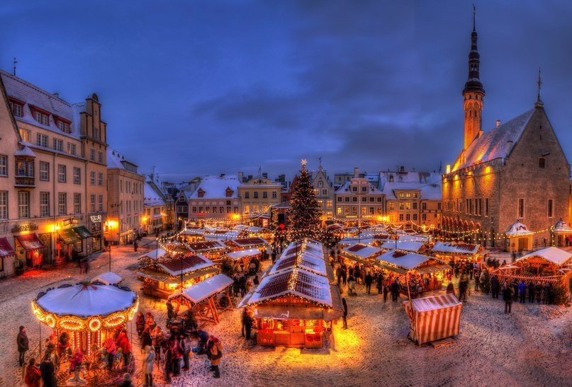 Рождественский базар в Таллине.
