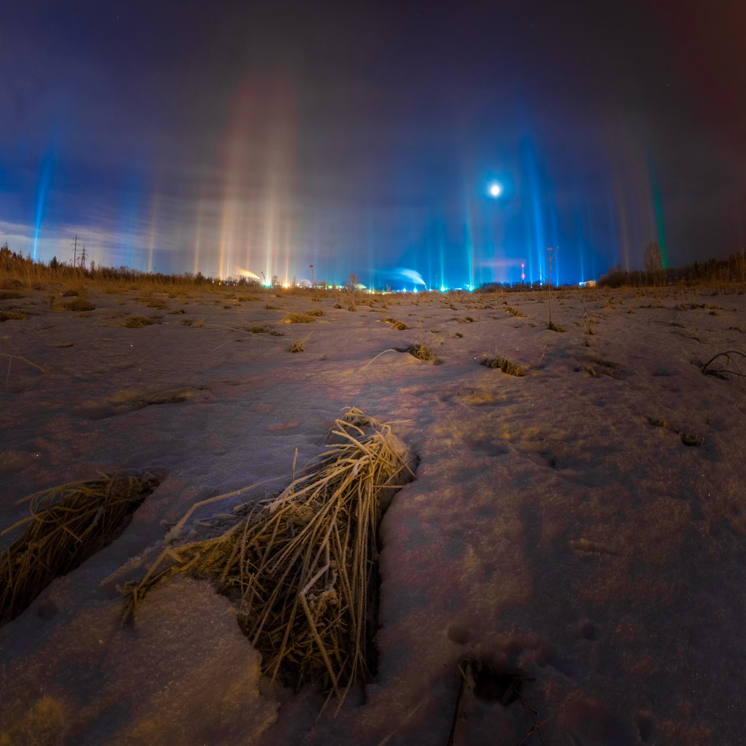 Light posts in Karelia