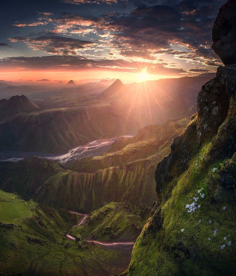 Рассвет на Исландском плато