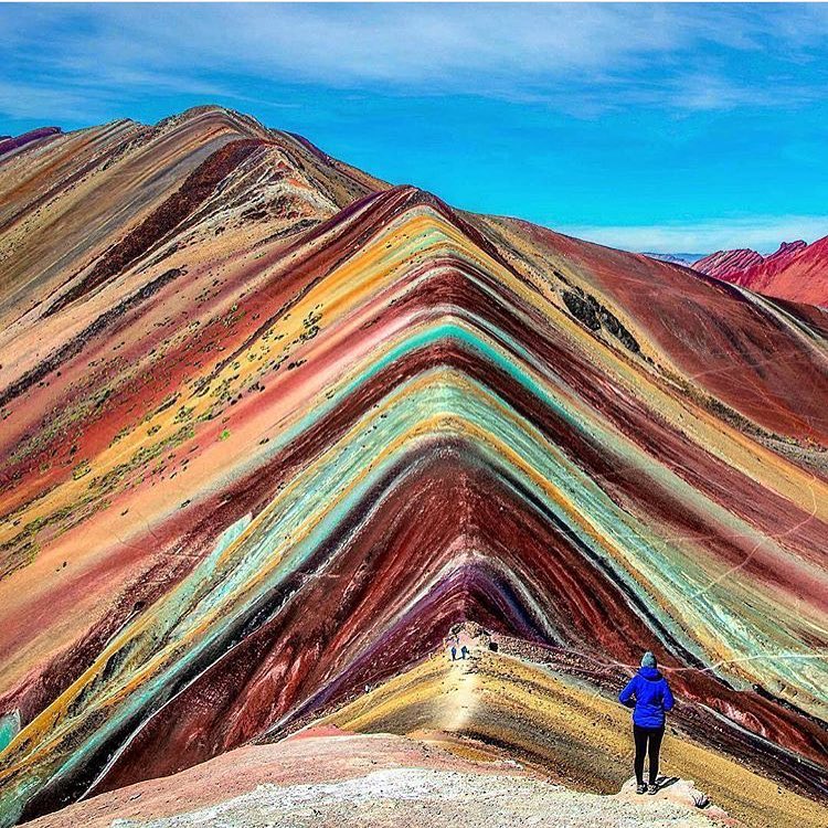 Rainbow mountains in Peru.