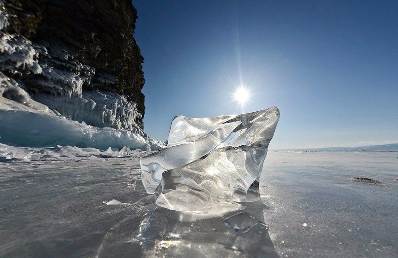 Замерзший Байкал.