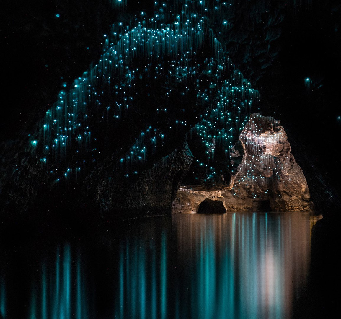 Пещеры Вайтомо в Новой Зеландии