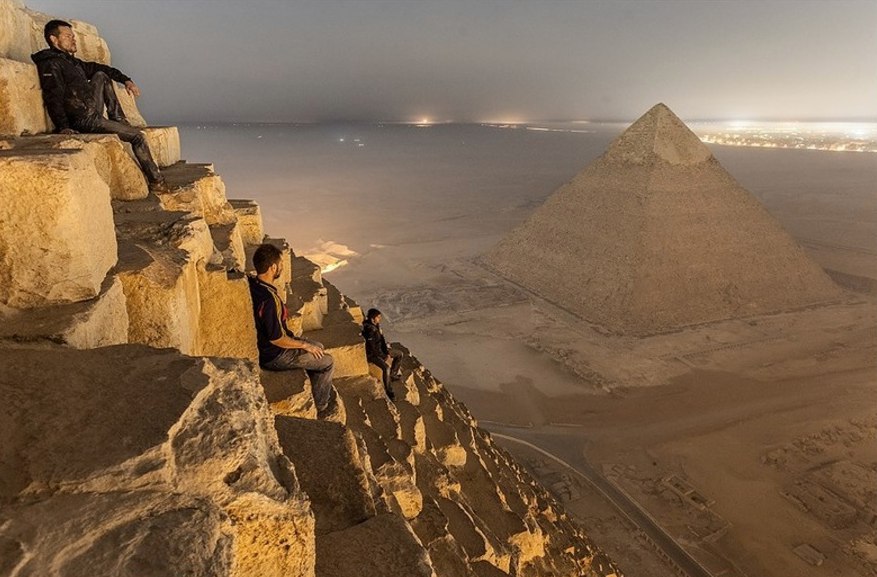 Вид з піраміди Хеопса, Єгипет