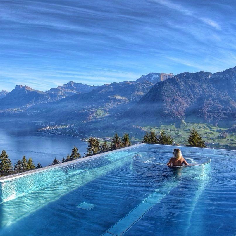 Спа среди гор в Швейцарии. Идеальное место!