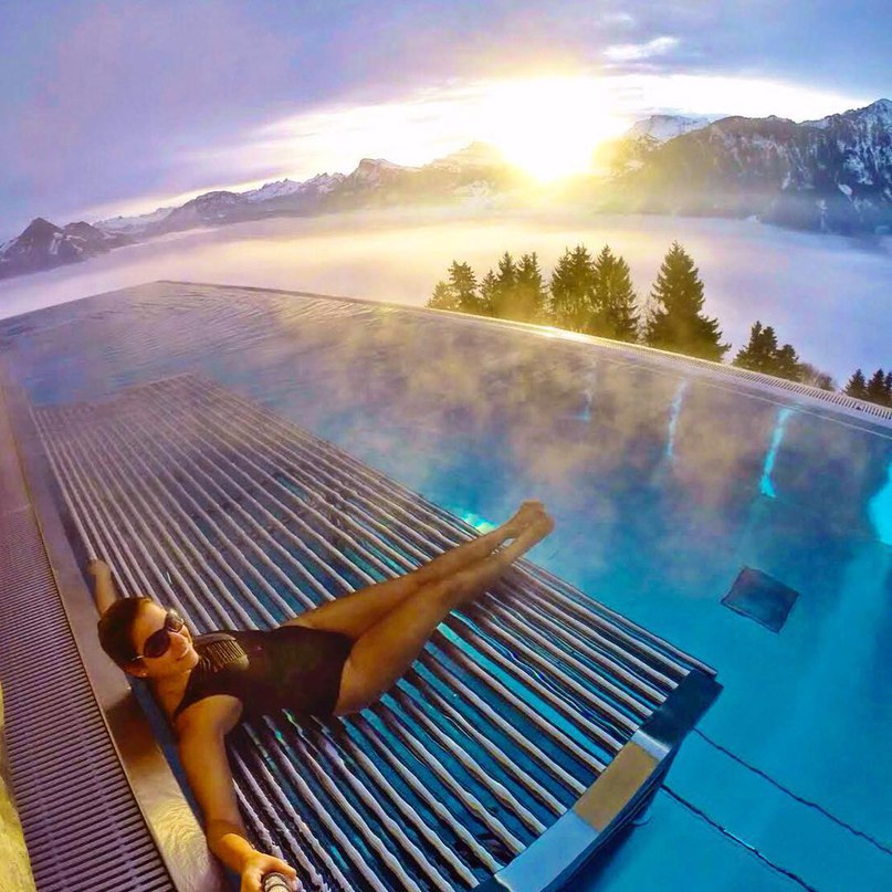 Spa in the mountains in Switzerland. The perfect place.
