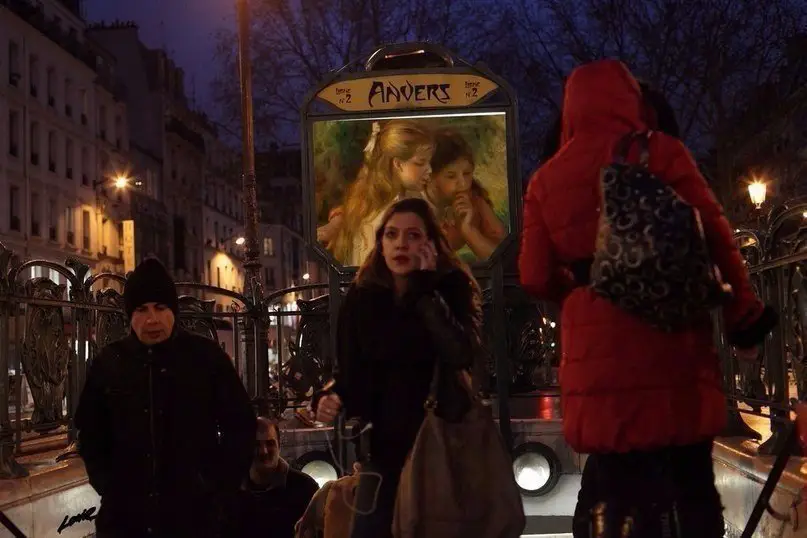 In Paris and Milan, outdoor advertising spots were occupied by reproductions of paintings by famous artists