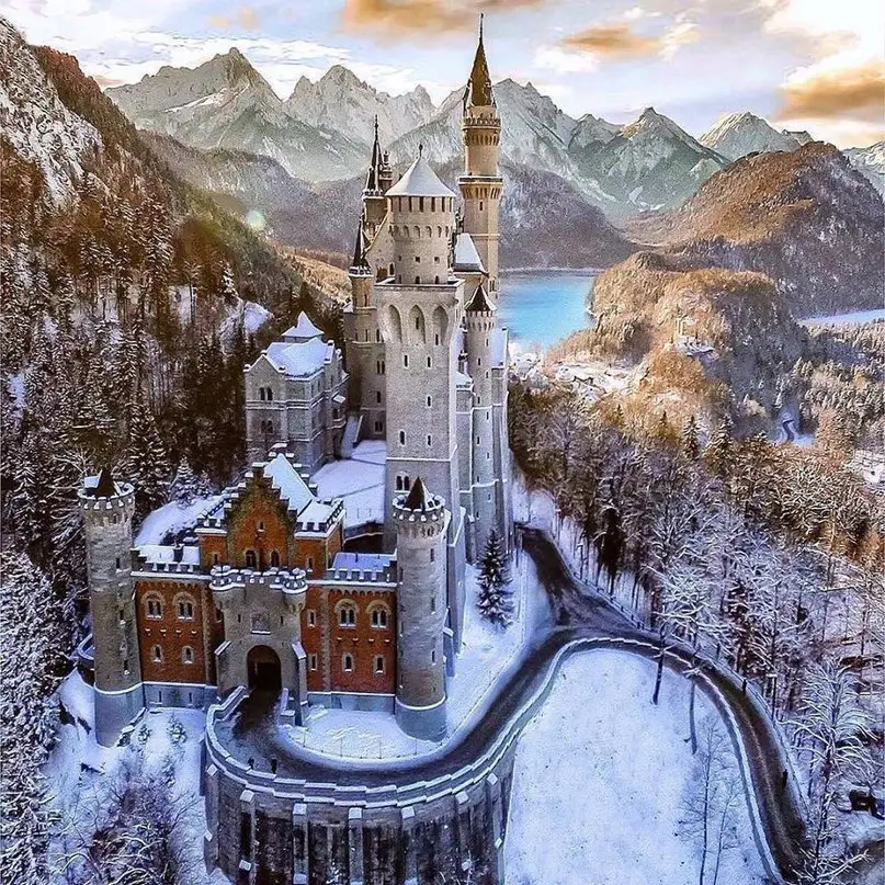 The most fabulous castle is the Bavarian Neuschwanstein