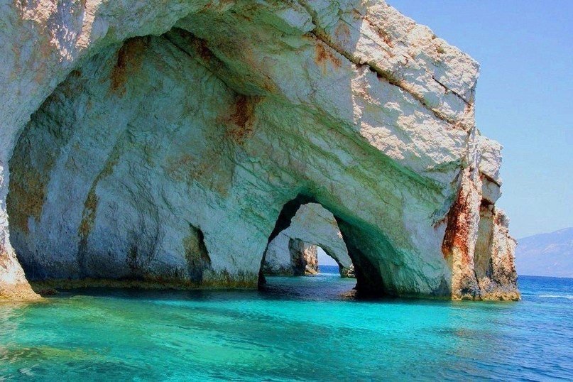 The purest water in the caves of Keri, Zakynthos, Greece