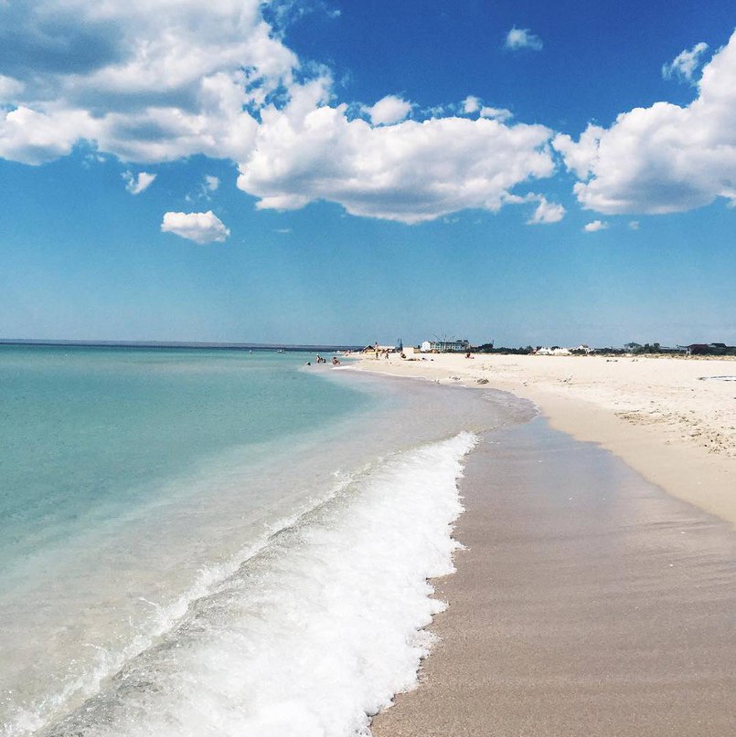 Beaches of the Crimea with white sand