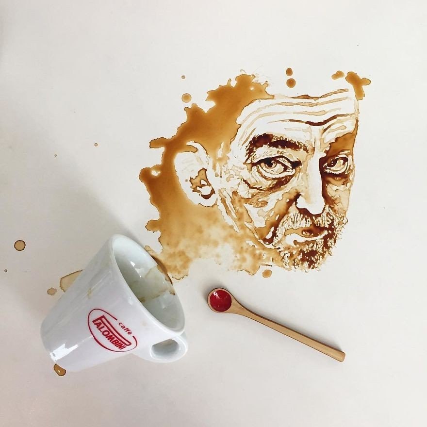 Кофейное искусство художницы Джулии Бернарделли