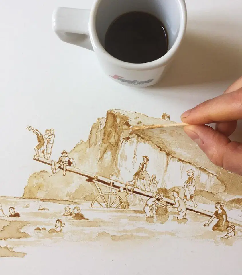 Кофейное искусство художницы Джулии Бернарделли