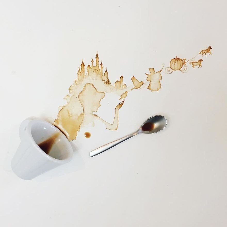 Кофейное искусство художницы Джулии Бернарделли