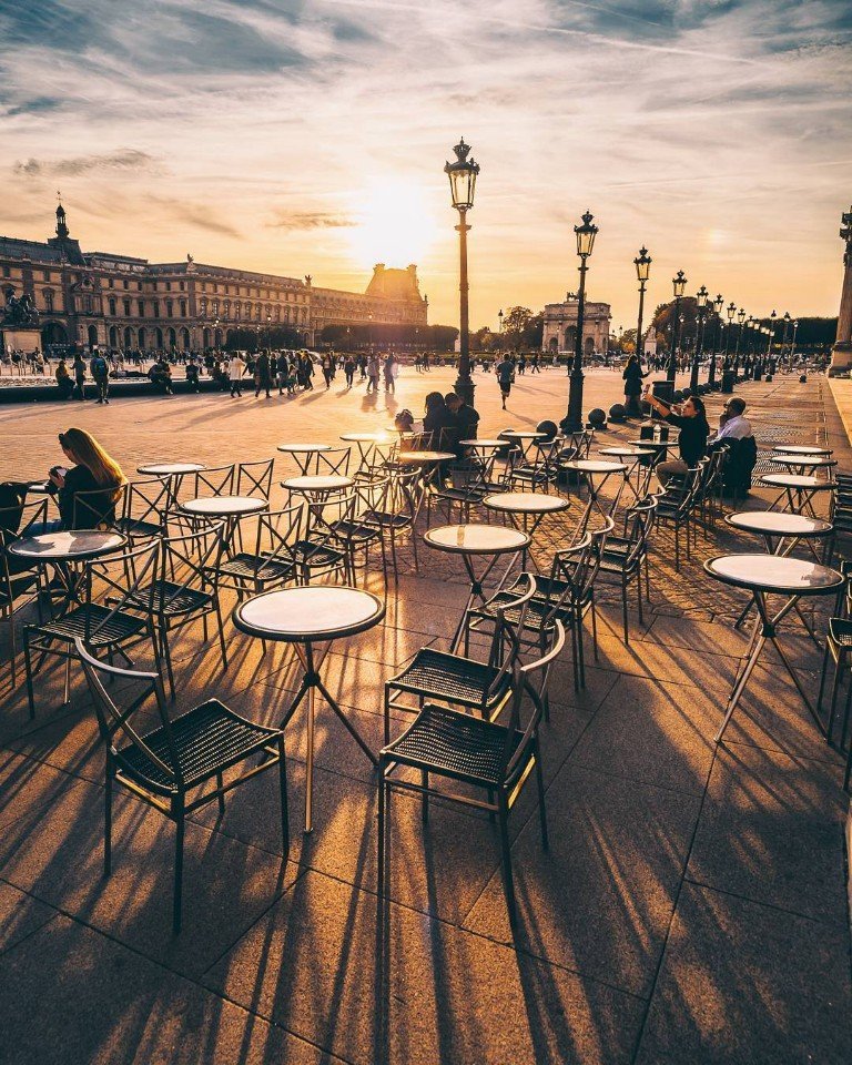 Paris is a city of romantic sunsets.