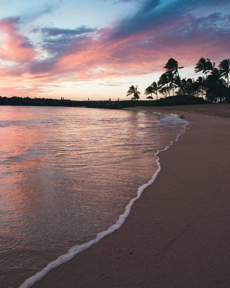 Evening on the coast of Hawaii