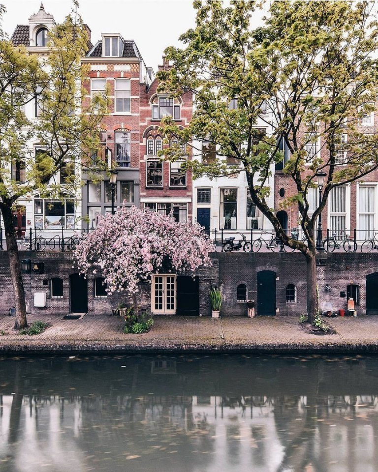 Comfortable streets of Utrecht, Netherlands