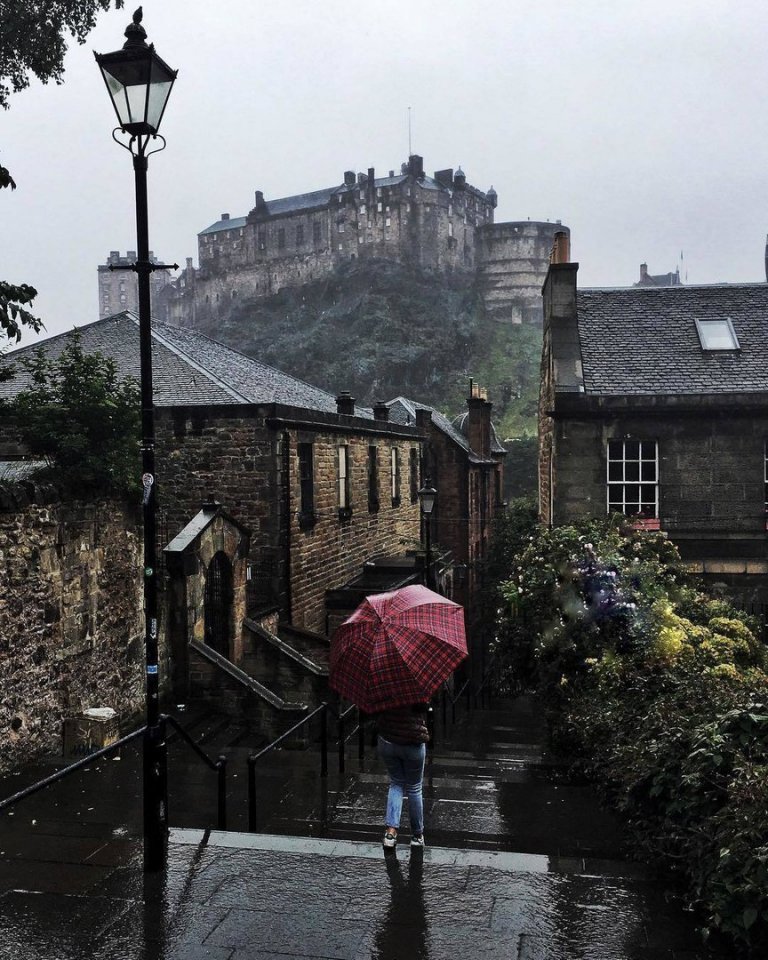 Rainy Edinburgh, Scotland