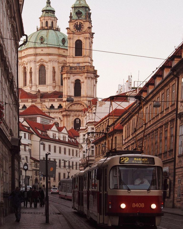 Prague is a city of red-tiled roofs